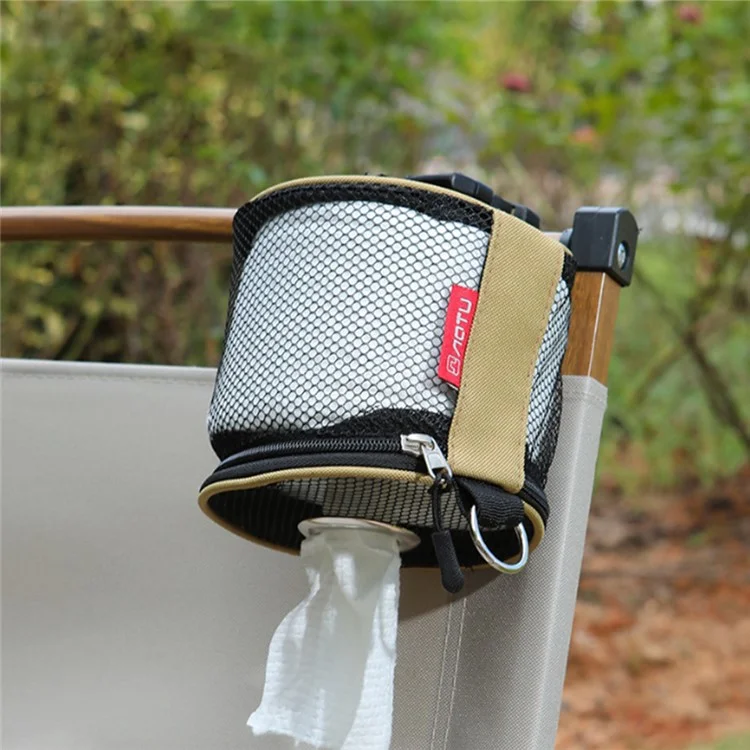 AOTU AT6948 Outdoor Camping Tissue Box Roll Paper Holder Mesh Storage Bag for Toilet Paper - Cachi