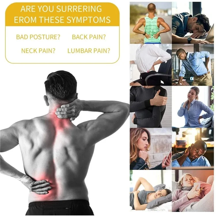 WOSWEIR SH0140 Correcteur de Posture Réglable Anti-Bosse Ceinture de Fitness Soutien-Dos Sangle - S