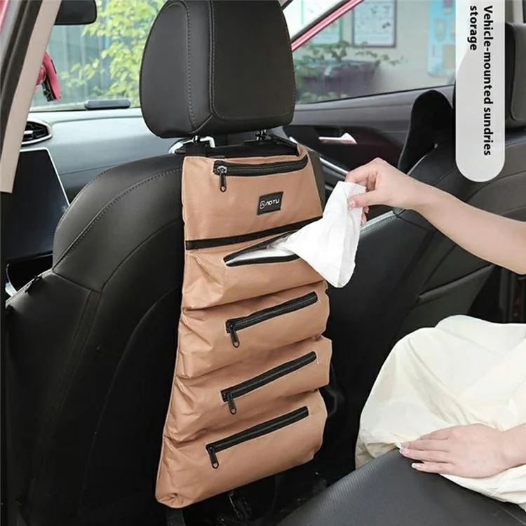 AOTU AT6944 Camping Tool Roll Sac Oxford Tissu Outils Organisateur Rol Up Storage Pouche - Kaki