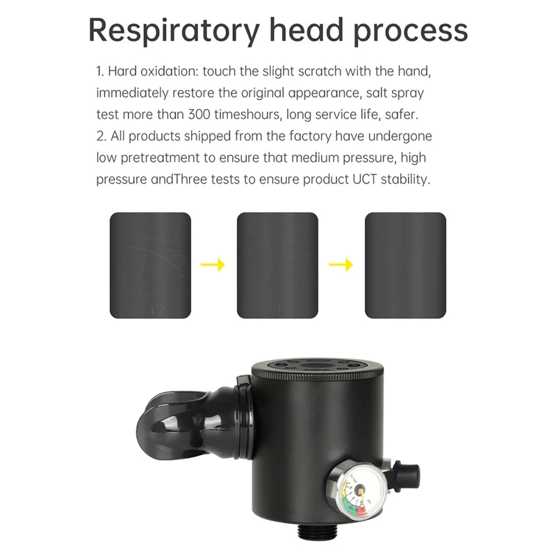 DIDEEP X3000 0.5L Mini Scuba Diving Tank with High-Pressure Pump, Adapter, Anti-Lost Lanyard, Storage Bag - Black