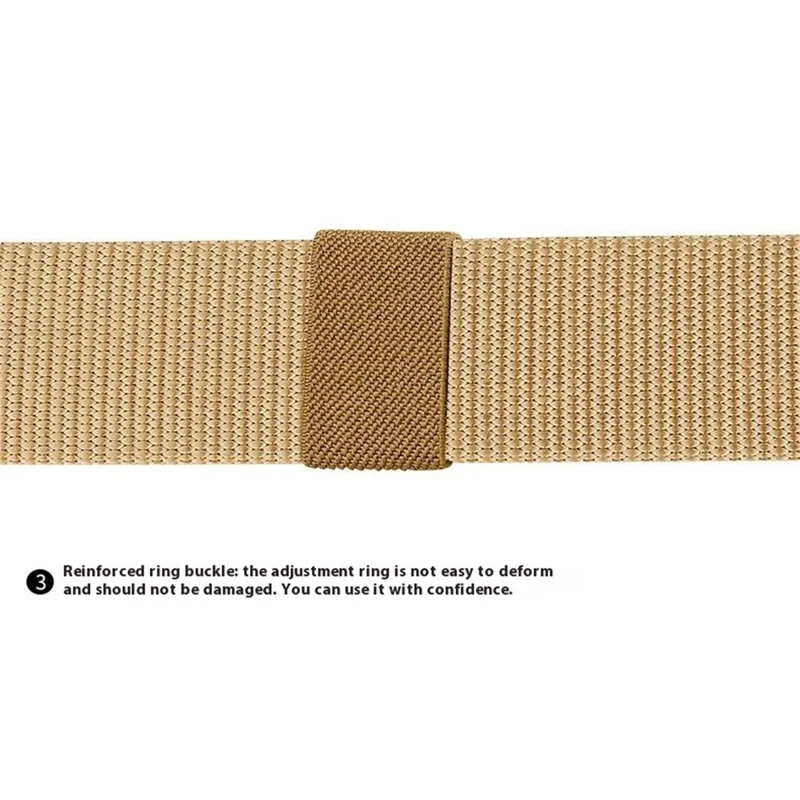 SN-P118 125x3.8cm Men's Nylon Webbing Belt Tactical Training Work Belt with Zinc Alloy Press-Type Buckle - Black