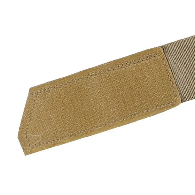 SN-074 Men's Nylon Webbing Belt Thickened Tactical Training Belt with Zinc Alloy Buckle - Black