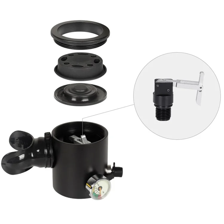 Dideep X3000 0,5l Mini Réservoir D'oxygène de Plongée de Plongée Avec Adaptateur + Lanière Anti-perd + Sac de Rangement, Style B - Jaune