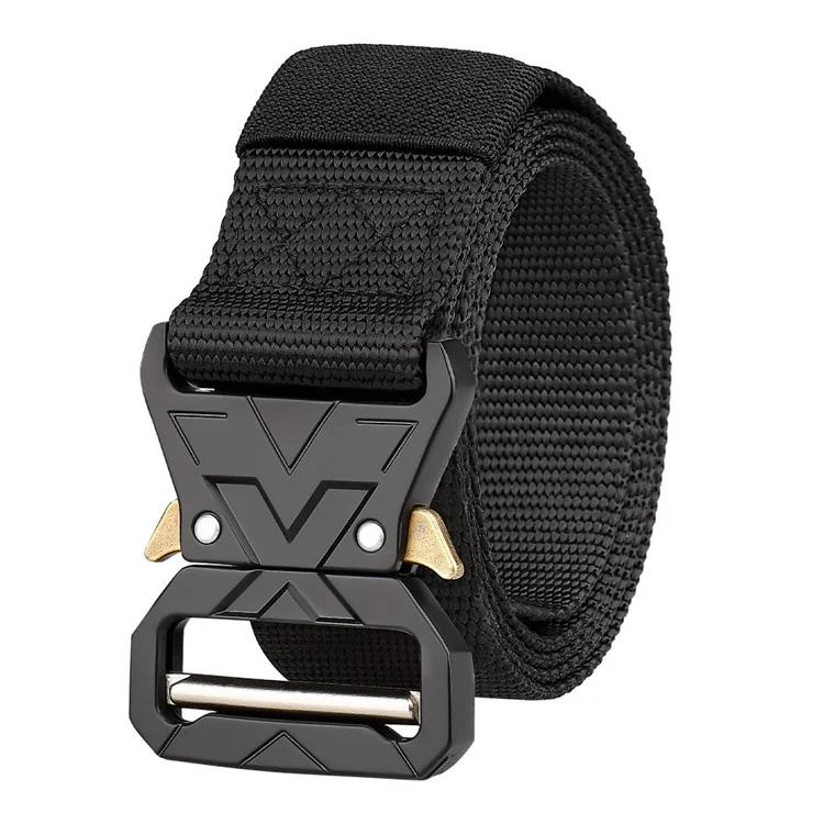 SN-P016 3,8 cm Schnellfreisetzung Männer Taktische Gürtel Imitation Nylon Elastic Bund, Länge: 125 cm - Schwarz