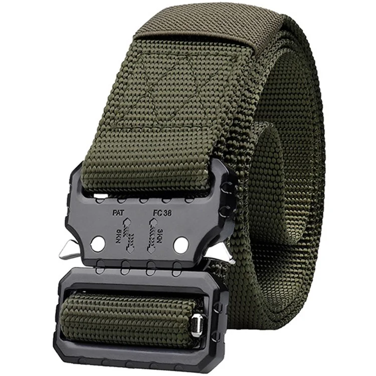 SN-P071 125cm Imitation Réglable Nylon Military Militank Release Tactical Tactical Belt For Men - Vert