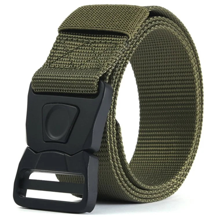 SN-P117 125 cm de Imitação Ajustável Nylon Cistão Militar Liberação Rápida Pressione o Cinto Tático da Fivela Para Homens - Verde