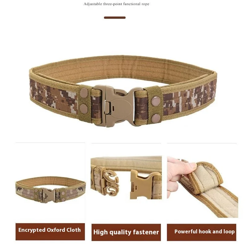 SN-029 5 cm Tessuto Oxford Tessuto Outdoor Cintura Tattica Magia Regolabile Magic Canda Militare, Lunghezza: 130 cm - Desert Digital