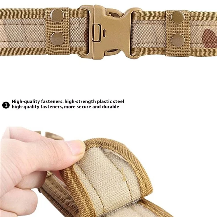 SN-029 5cm Oxford Fabric Outdoor Tactical Belt Adjustable Magic Tape Military Waistband, Length: 130cm - ACU Digital