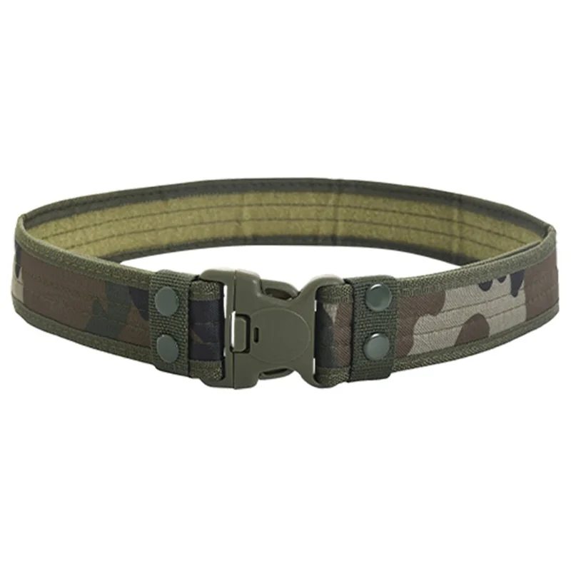 SN-029 5cm Tela Oxford Cinturón Táctico Cinta Mágica Ajustable Cintura Militar, Longitud: 130 cm - Camuflaje Verde Del Ejército