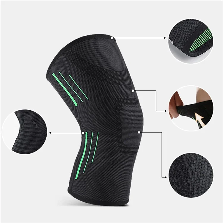 Kyncilor AB022 Supporto Non Slip Knee Brace Ultra-tinnecap Ultra-tinia Per la Gestione di Cuscinetti Protettivi Elastici Elastici Elastici Traspiranti - Verde/m