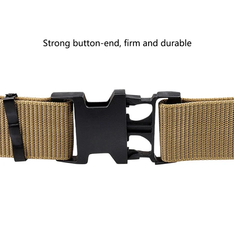 SN-030 125x5.5 cm Ceulle de la Bénération Polospropylène Étudiant Tactical Training Training Work Celon Avec Boucle en Plastique - Kaki