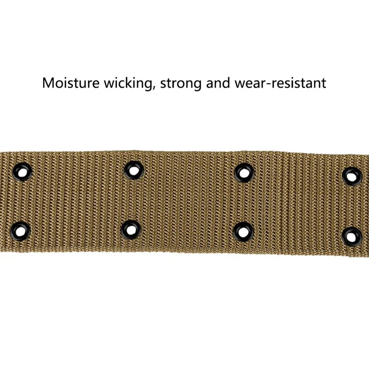 SN-030 125x5.5 cm Ceulle de la Bénération Polospropylène Étudiant Tactical Training Training Work Celon Avec Boucle en Plastique - Kaki