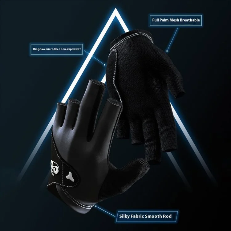 GOLOVEJOY XG82 1pc Lova de Billare de Billare de Mlação de Mlação de Mlação Adulta Microfibra Anti-skid Snooker Sport Glove - Preto S