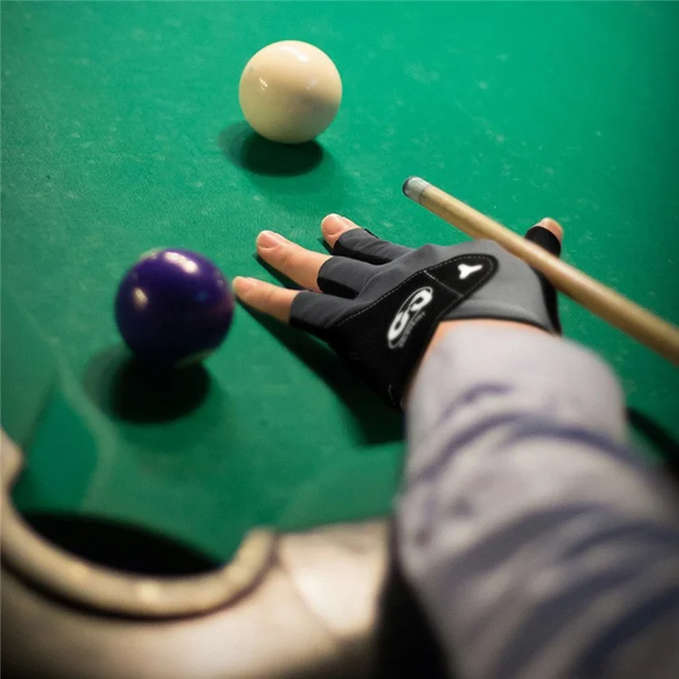 GOLOVEJOY XG82 1pc Lova de Billare de Billare de Mlação de Mlação de Mlação Adulta Microfibra Anti-skid Snooker Sport Glove - Preto S
