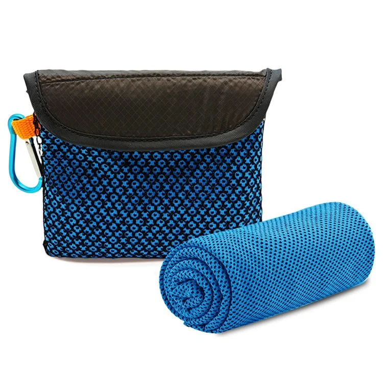 WDLGMJ-18 30X100cm Outdoor Sport & Workout Cooling Towel Breathable Quick Dry Towel for Marathon Running Hiking Fitness Yoga - Sky Blue