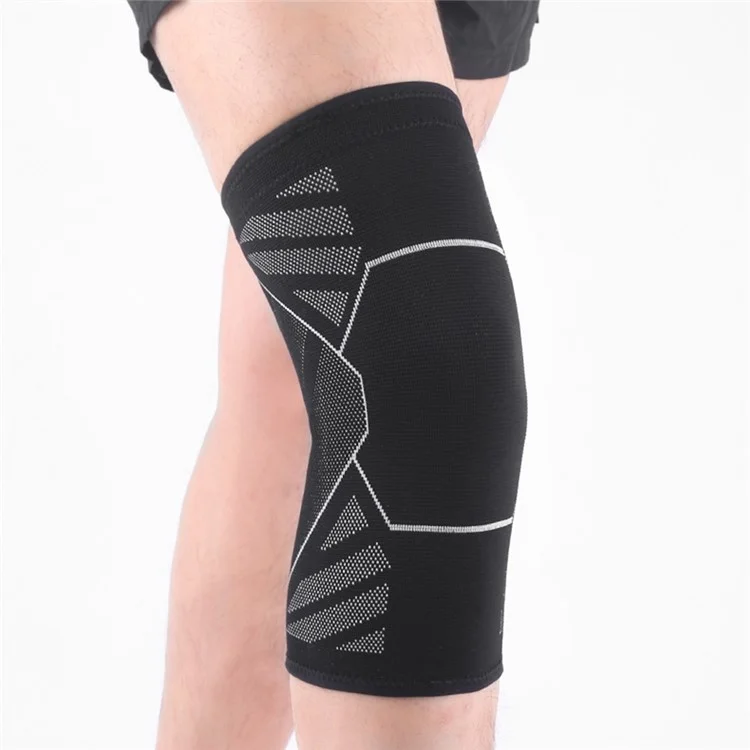 KYNCILOR AB031 1/Pc Knee Compression Sleeve for Men/Women Non-slip Knee Support Brace for Running Hiking Basketball Breathable Protective Knee Pads for Joint Pain Relief - Black  / Blue / M