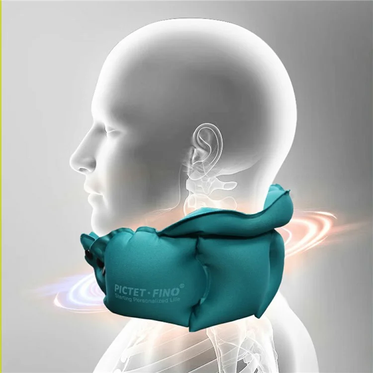 PICTET.FINO RH40 Almohada Inflable para el Cuello Portable y de Viaje - Verde