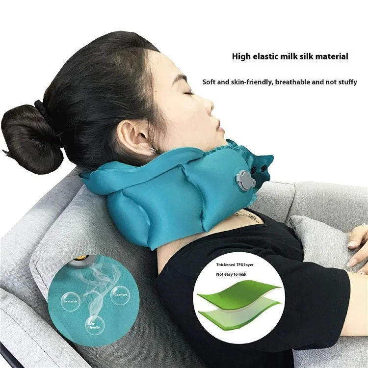 PICTET.FINO RH40 Almohada Inflable para el Cuello Portable y de Viaje - Verde