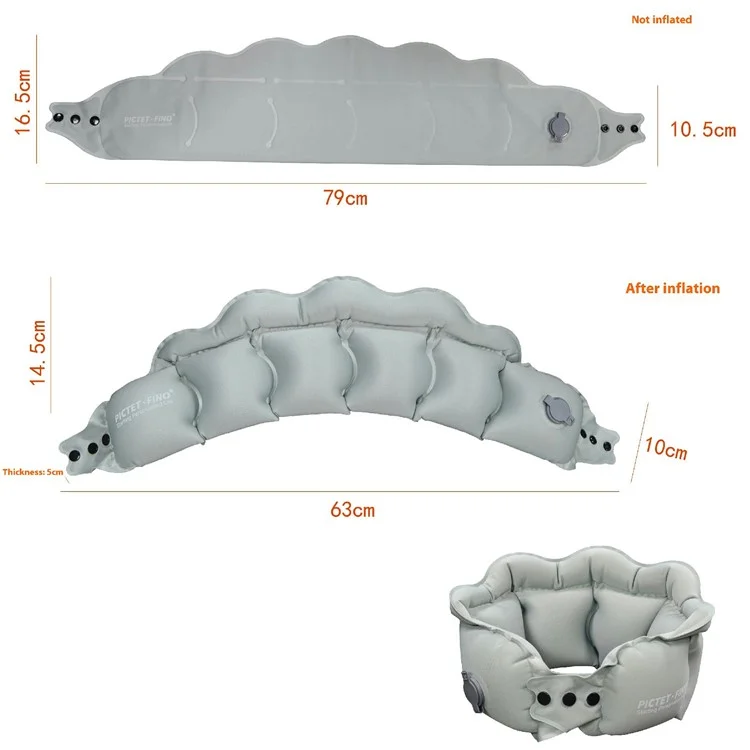 PICTET.FINO RH40 Almohada Inflable para el Cuello Portable y de Viaje - Verde