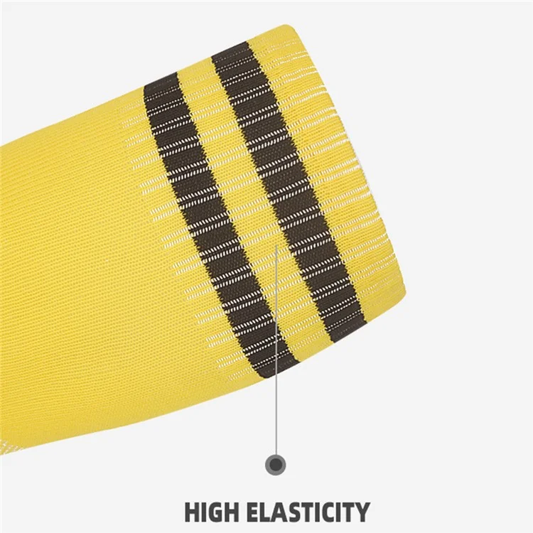 Lingtu 1 Paar Streifen Knie High Soccer Socken Slip-prob-sportsocken Für Kinder, M-größe, 34-38 - Weiß Und Schwarz