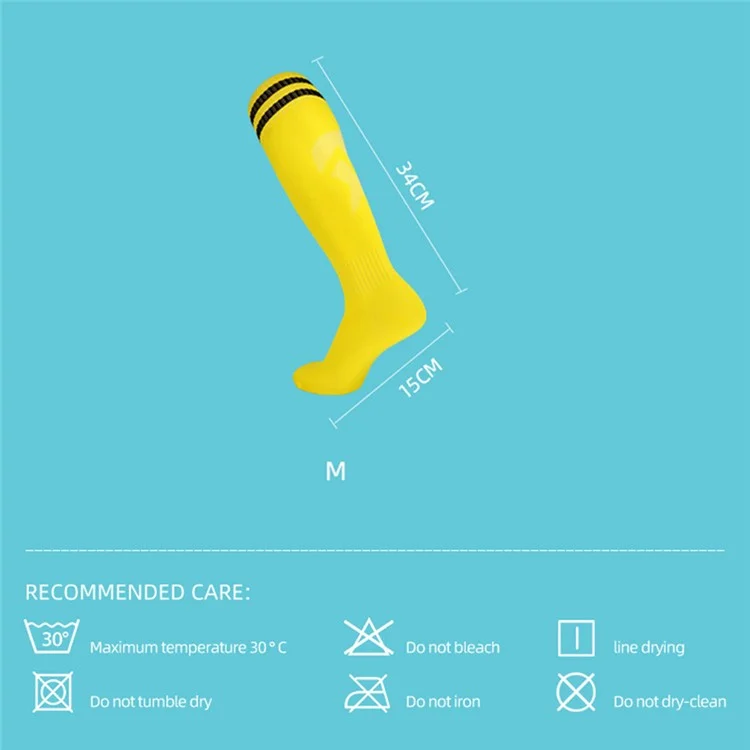 Lingtu 1 Paar Streifen Knie High Soccer Socken Slip-prob-sportsocken Für Kinder, M-größe, 34-38 - Weiß Und Schwarz