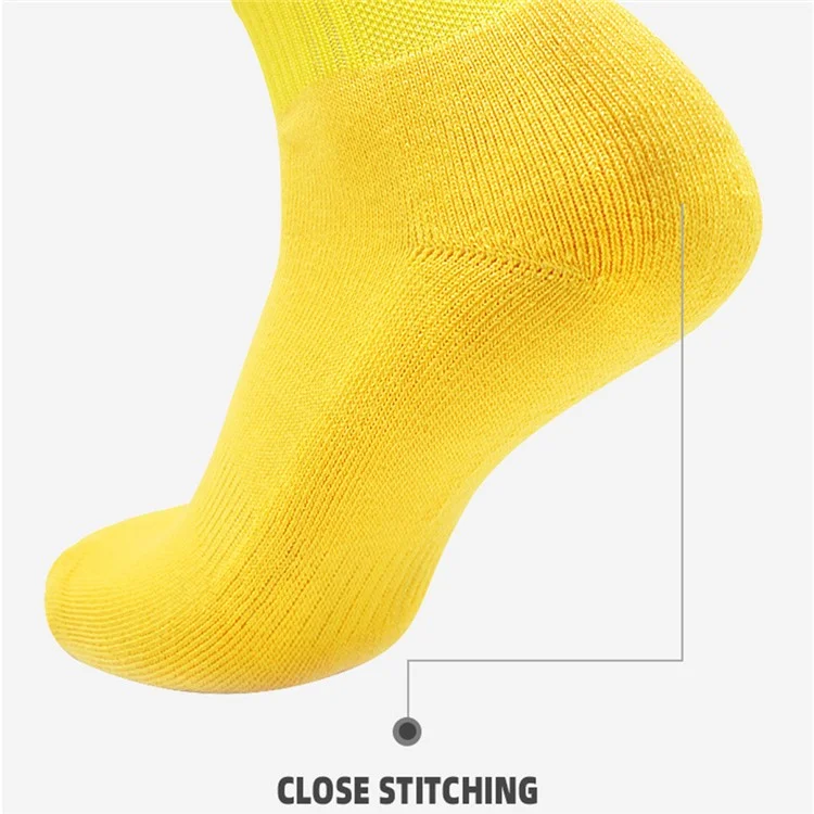 LINGTU 1 Pair Stripe Knee High Soccer Socks Slip-Proof Sports Socks for Kids, M Size, 34-38 - Royal Blue and White