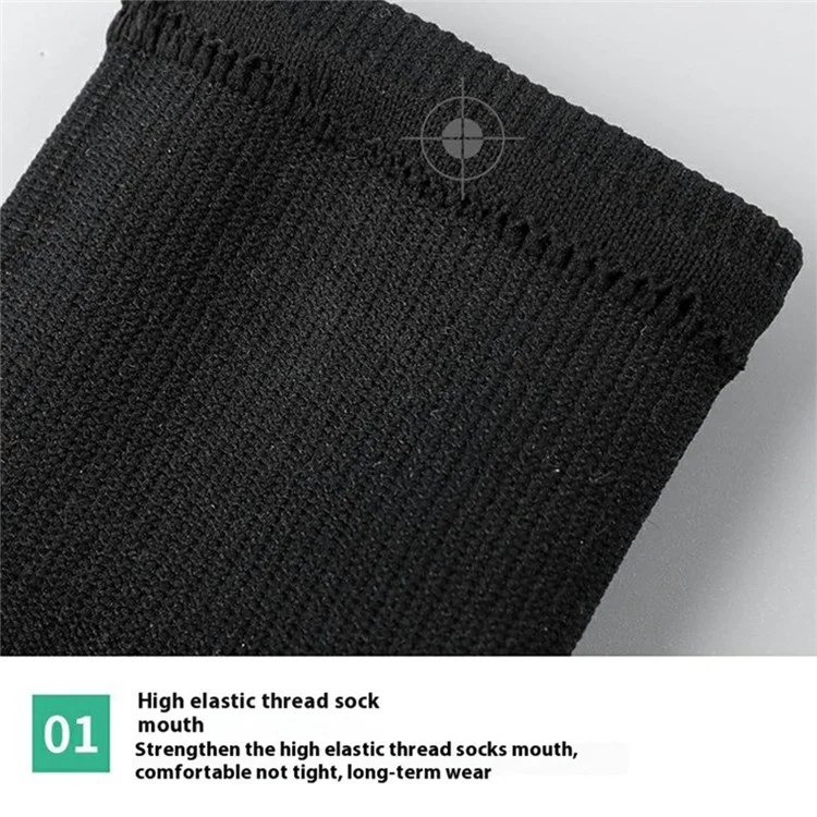 LINGTU CJM613 1 Pair Knee High Soccer Socks Breathable Slip-Proof Sports Socks for Men, S Size, 28-33 - Black