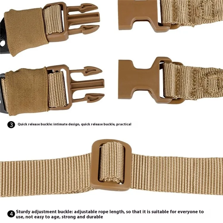 038-1 134-194 cm Séché de Pistolet Extérieur Réglable à Deux Points Sling CS CS Tactical Strap - Noir