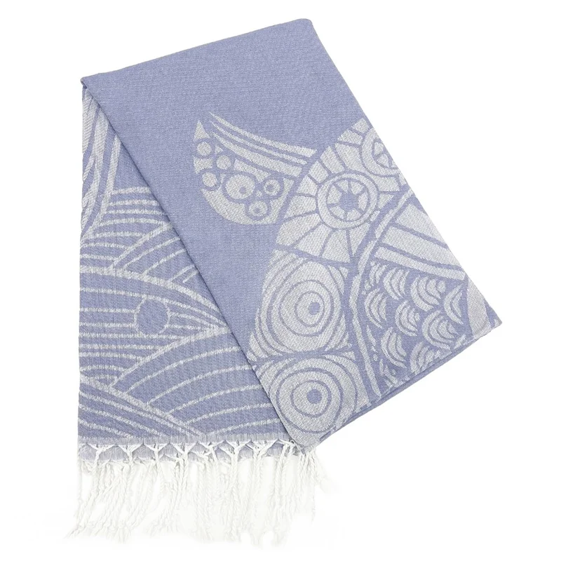 100x180 cm turkisk badhandduk med fransar av polyester och bomull, badmatta - våg