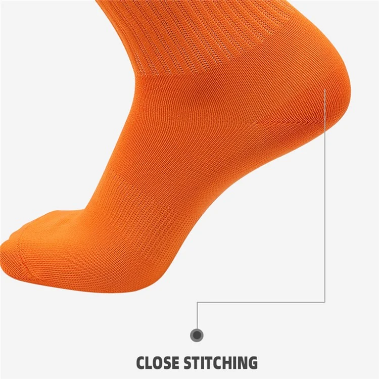 1 Pair Kids Soccer Socks Summer Breathable High Tube Anti-skid Sports Socks - Yellow