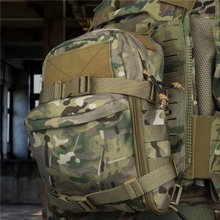 H251 1000D Oxford Cloth Outdoor Tactical Vest Hanging Hydration Backpack MOLLE Water Carrier Bag - Green