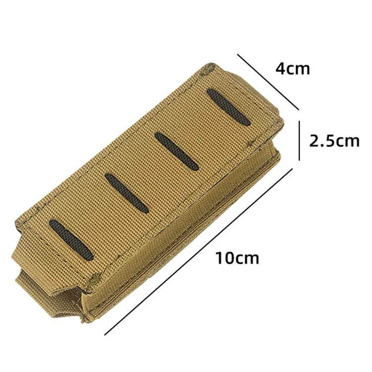 H253 Single Pistol Mag Pouch Molle Top Ouvers Scheth M1911.45acp / 92f 9 mm /.40 Magazine Holster - Coyote Brun