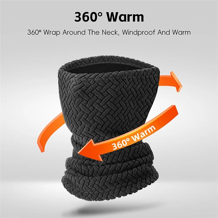 WEST BIKING YP0201436 Elastic Velvet Warm Face Mask Winter Thickened Windproof Face Mask for Cycling - Black