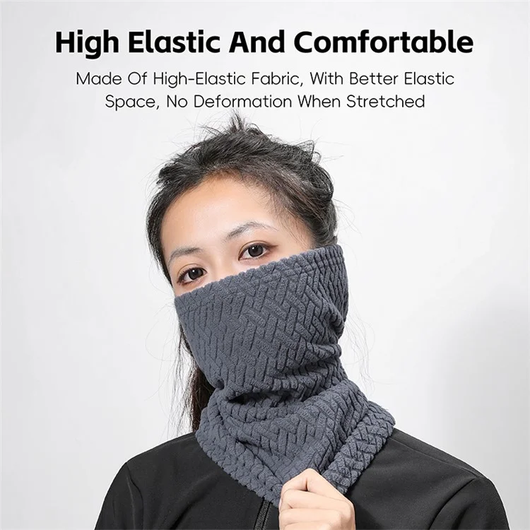 WEST BIKING YP0201436 Elastic Velvet Warm Face Mask Winter Thickened Windproof Face Mask for Cycling - Black
