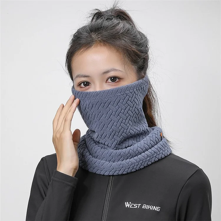 WEST BIKING YP0201436 Elastic Velvet Warm Face Mask Winter Thickened Windproof Face Mask for Cycling - Black