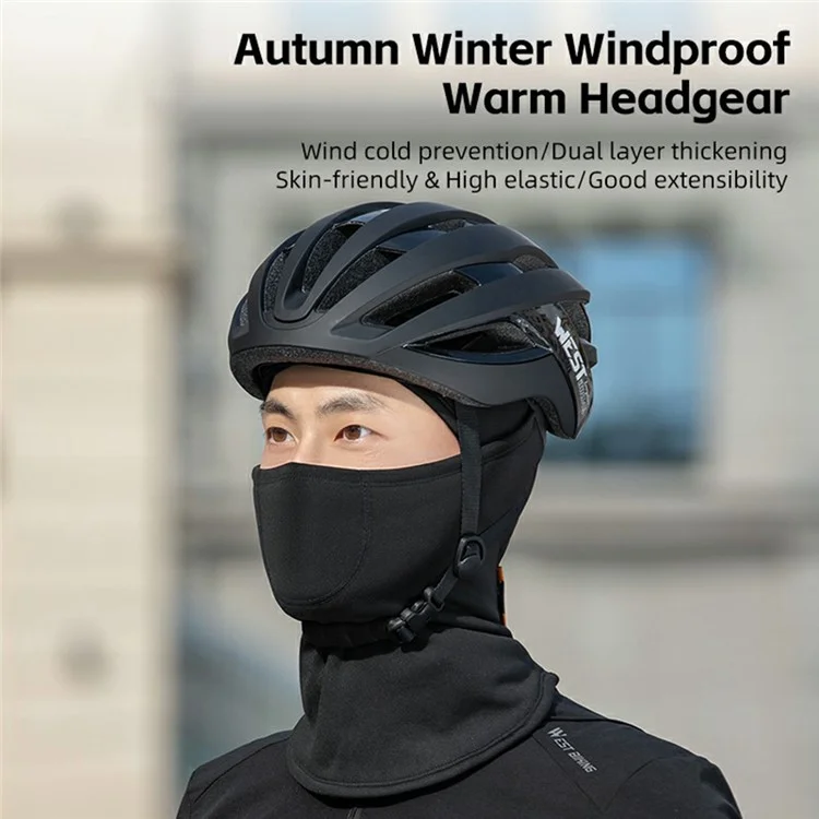 Biking Ovest YP0201439 Maschera Per Sci in Pile Invernale Maschera Per Esterno. - Nero