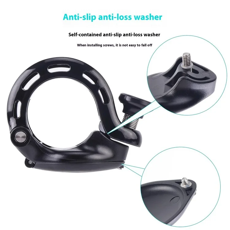 Supporto per AirTag per bicicletta in lega di alluminio, campanello ad anello con pollice, suono forte e cristallino