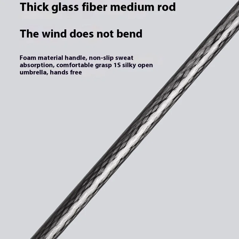 مظلة أوتوماتيكية مزدوجة الطبقة بطول 135 سم، مقبض طويل مع غطاء - أسود + أحمر