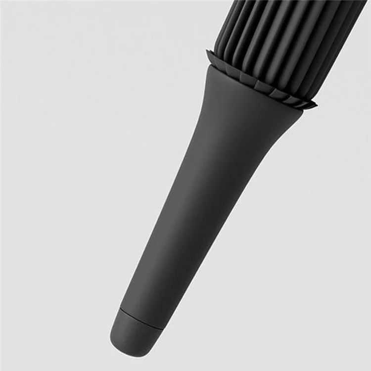 Ombrello automatico lungo 107 cm con 8 stecche e manico opaco - Nero