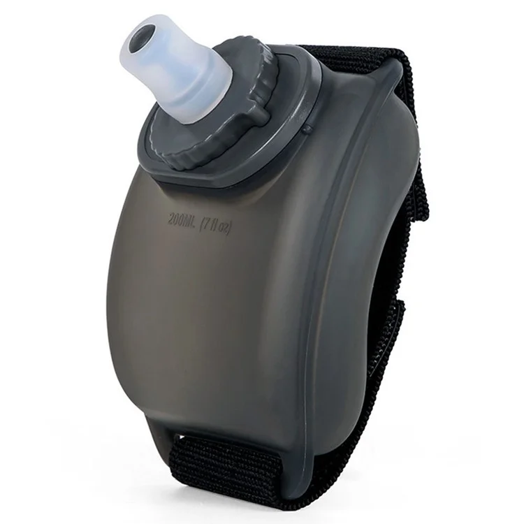 Garrafa de água de pulso X2 Plus 200ml, sem mãos, para escalada em rocha e ciclismo (sem BPA, sem FDA) - Preto