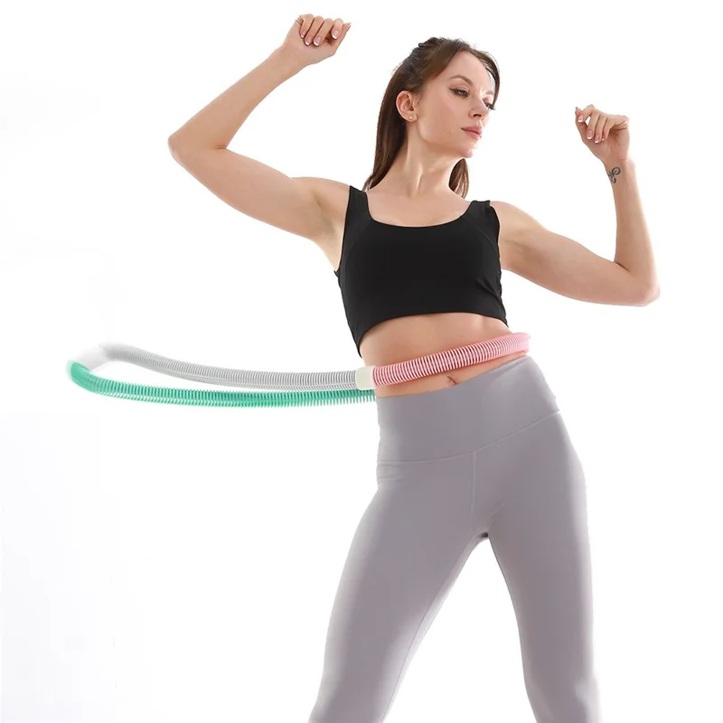 Aro de fitness macio de primavera PVC H1906 para adultos, para exercícios de emagrecimento da barriga, com três cores macaron, 1200g