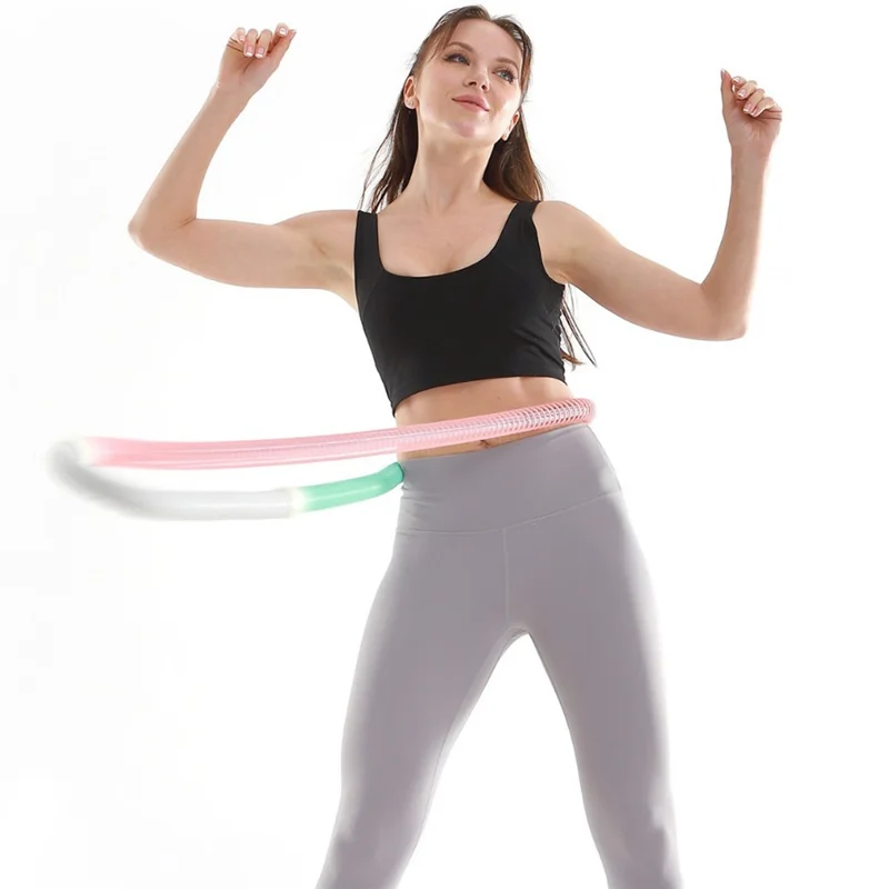 Aro de fitness macio de primavera PVC H1906 para adultos, para exercícios de emagrecimento da barriga, com três cores macaron, 1200g