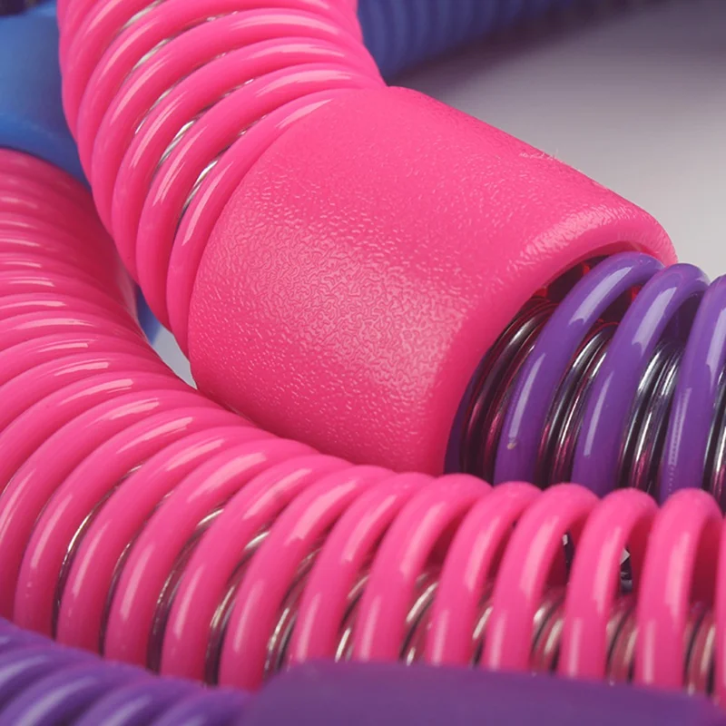 Пружинный мягкий фитнес-обруч из PVC+TPU для взрослых и детей для похудения талии, три цвета 1300г - Красный+Синий+Фиолетовый