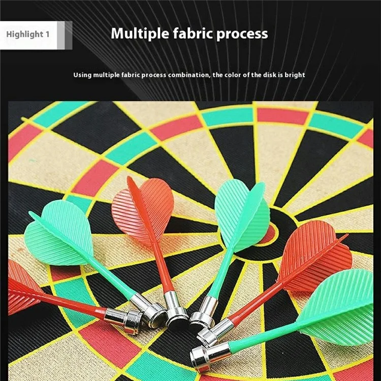 DAHANGJIA D2117 Double-Sided Magnetic Dart Board Kids Indoor Safe Dart Toy, 17-inch Magnetic Cloth + 6 Darts