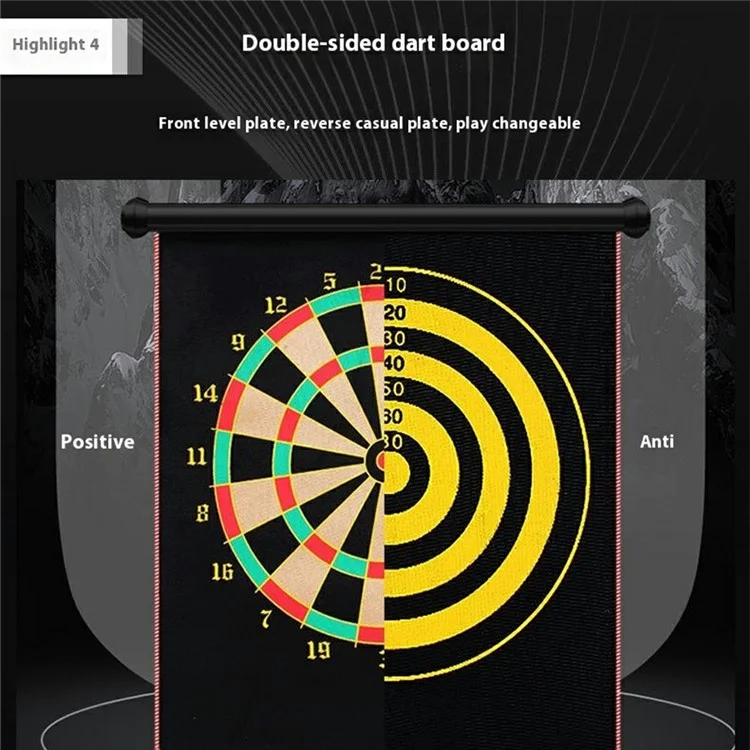 DAHANGJIA D2117 Double-Sided Magnetic Dart Board Kids Indoor Safe Dart Toy, 17-inch Magnetic Cloth + 6 Darts