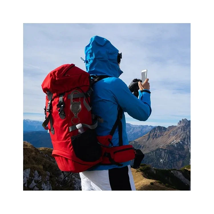 Outdoor-tragbare Anti-Lost-Freiläufige Retractable Easy Pull Schnalle Karabiner Stahlseil Schnalle - Schwarz