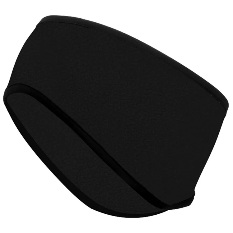 Banda para la cabeza de invierno para ciclismo, correr, esquiar, protector de oídos cálido, elástica, banda deportiva para sudor (versión catiónica) - Todo negro