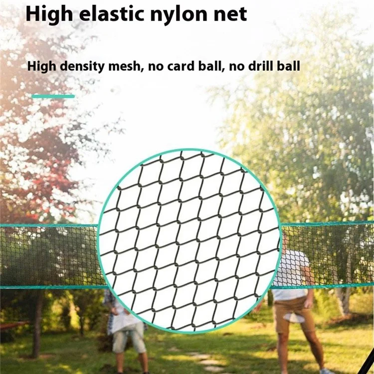 Étui de rangement portable pour filet de badminton avec 2 raquettes et 2 volants