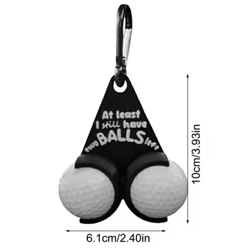 Portable Golf Ball Holder Funny Letters Dual Golf Ball PVC Storage Stand Novelty Golf Gift - Style A