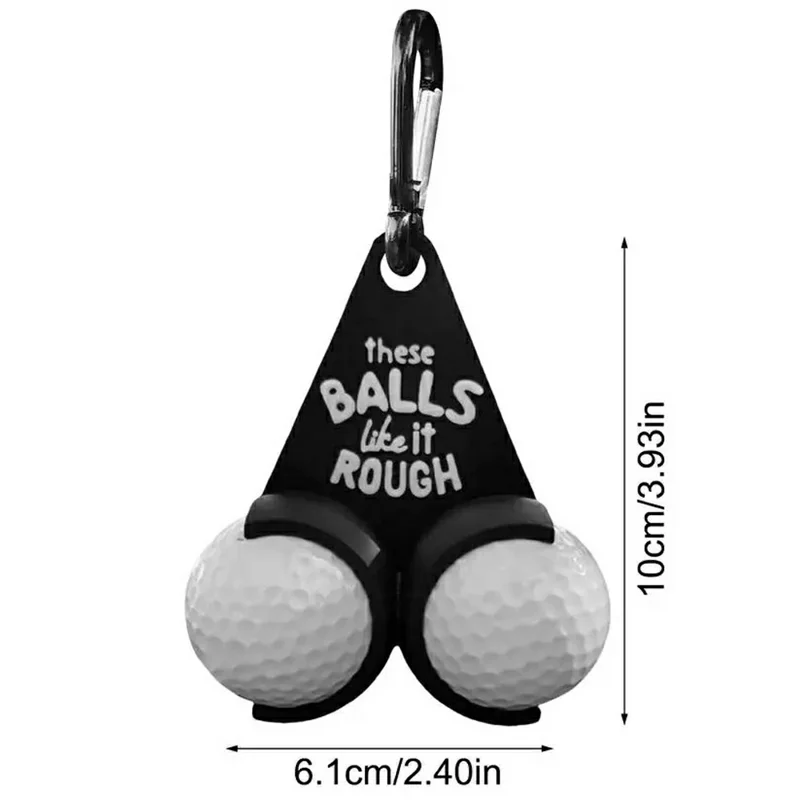 Portable Golf Ball Holder Funny Letters Dual Golf Ball PVC Storage Stand Novelty Golf Gift - Style B